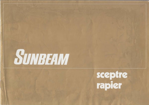 Sunbeam Sceptre & Rapier models, 12 pages, Dutch, c1972