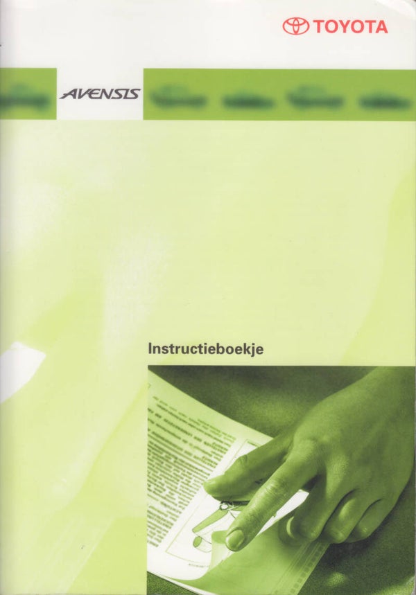 Toyota Avensis, owner's manual, 328 pages, Dutch, 2000