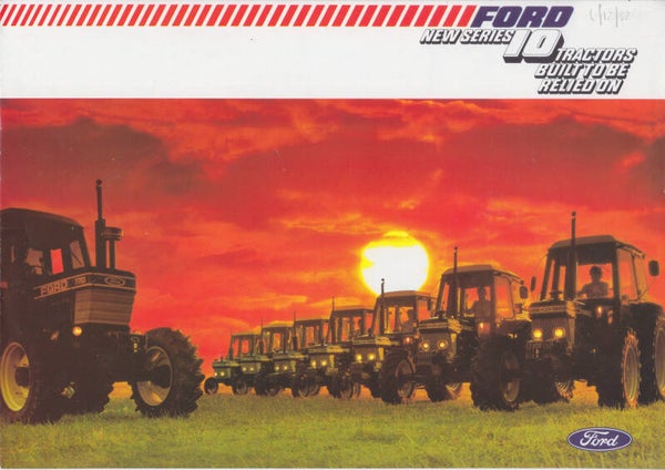 Ford Series 10 tractor folder, 4 pages, English, 12/1982