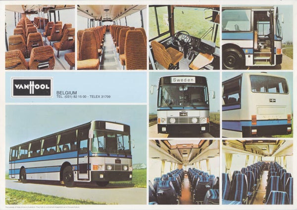 van Hool Passenger coach leaflet, 1 pages, English language, c1967