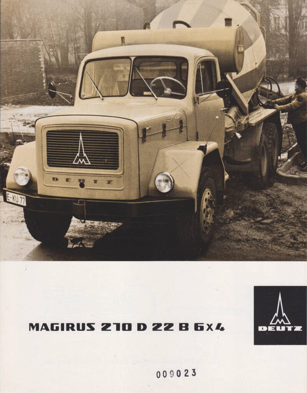 Magirus Deutz 210 D 22 B 6x4 leaflet, 2 pages, German language, 6/1967