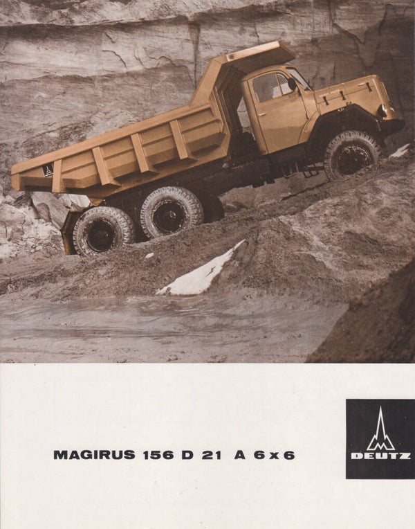 Magirus Deutz 156 D 21 A 6x6 leaflet, 2 pages, Dutch language, 8/1967