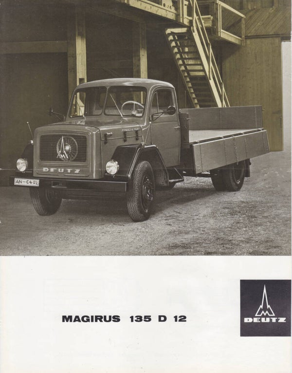 Magirus Deutz 135 D 12 leaflet, 2 pages, Dutch language, 10/1967