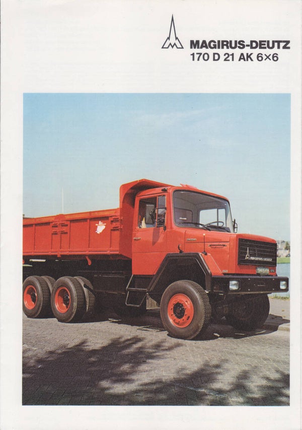 Magirus Deutz 170 D 21 AK 6x6 folder, 8 pages, 3 languages, 9/1975