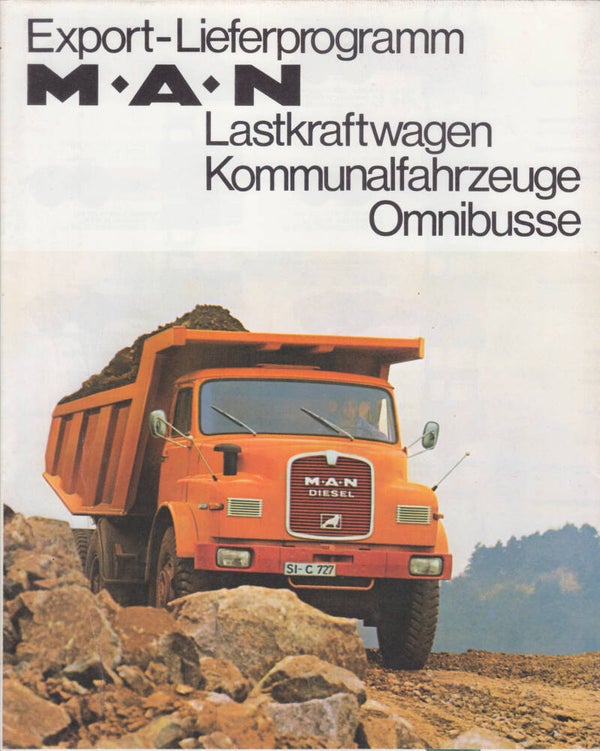 MAN full truck range brochure, 40 pages, Germany, c1980