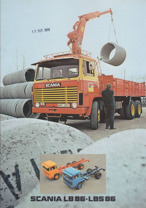 Scania LB/LBS86 truck brochure, 16 pages, Dutch, 10/1977