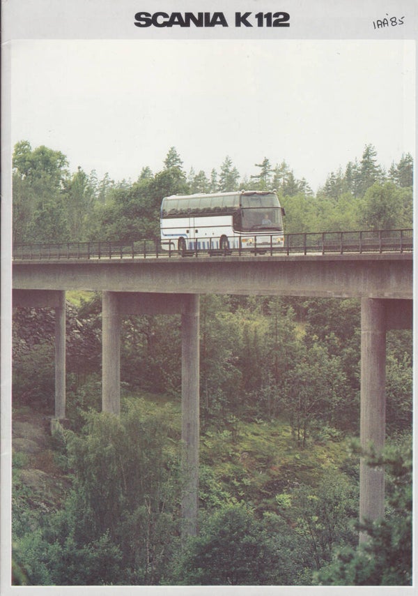 Scania K 112 coach brochure, 16 pages, Germany, 10/1984