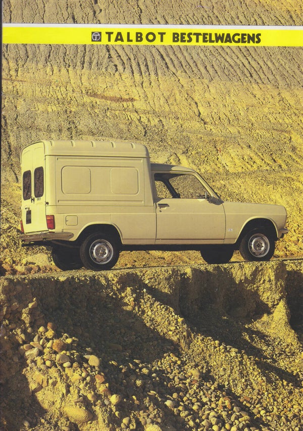 Talbot Commercial Vans, sales brochure, 12 pages, Dutch, 1985