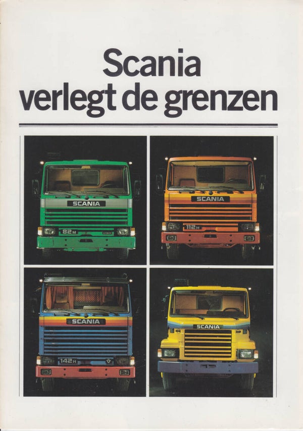 Scania truck program folder, 6 pages, Dutch, 12/1980