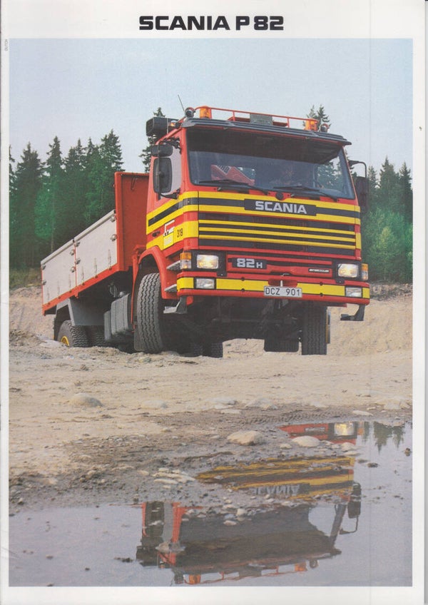 Scania P82 truck brochure, 16 pages, Dutch, 12/1982