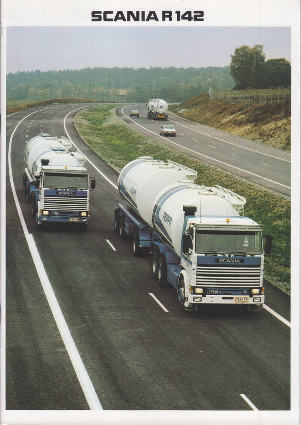 Scania R142 truck brochure, 24 pages, Dutch, 12/1982