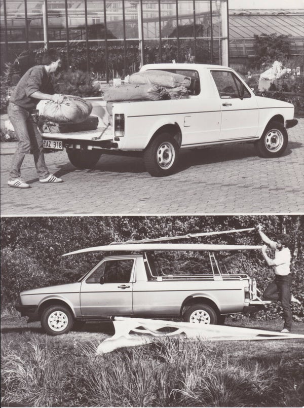 Volkswagen Caddy Pick-up, press photo, Germany, 1983