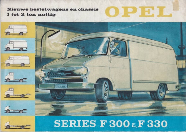 Opel Series F 300/330 Van brochure, 12 pages, Dutch, 1960
