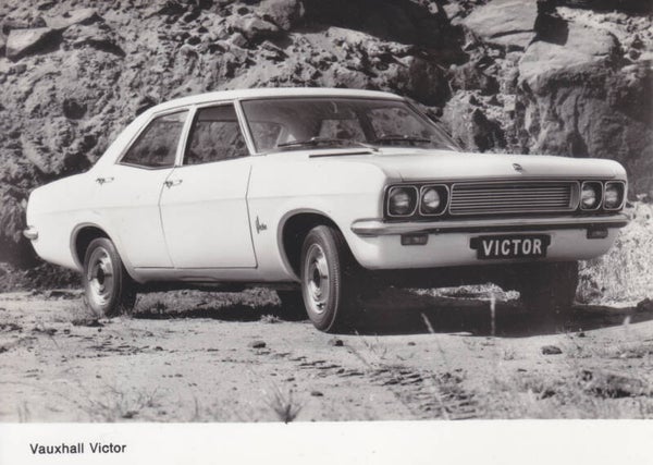 Vauxhall Victor Saloon 4-Door, press photo, A6-size, UK, c1970