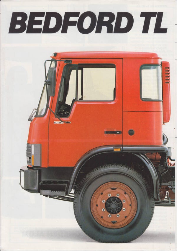 Bedford TL-Series truck program, 6 + 12 pages, Dutch, 1985