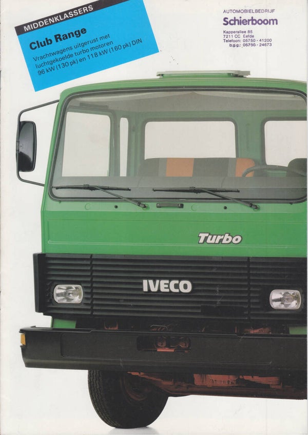 Iveco Club Range truck brochure, 8 pages, Dutch, 10/1984