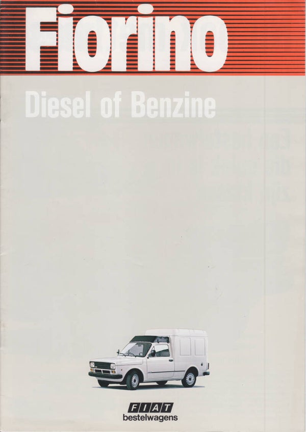 Fiat Fiorino Vans brochure, 12 pages, Dutch, 8/1983