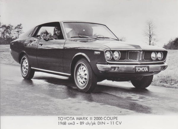 Toyota Mark II 2000 Coupé, press photo, Japan, c1975