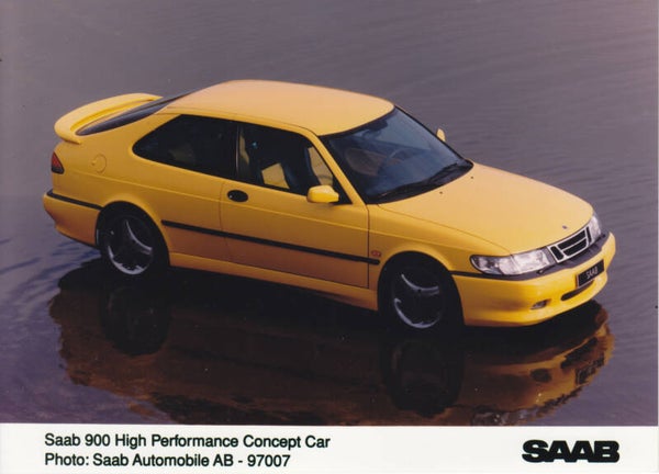 Saab 900 High Performance Concept Car, press photo, Sweden, 1997