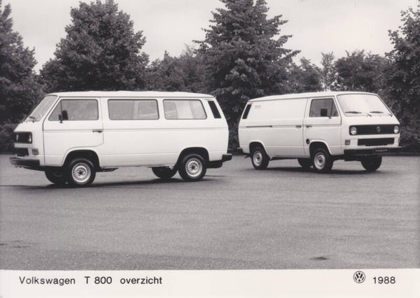 Volkswagen Transporter T 800 Vans, press photo, Dutch, 1988