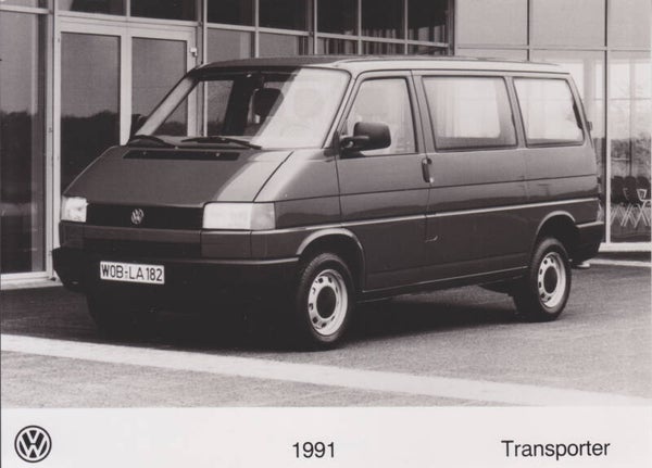 Volkswagen Transporter with side windows, press photo, Dutch, 1991