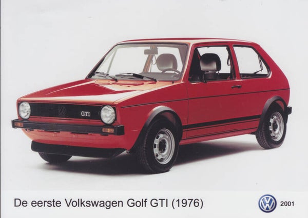 Volkswagen Golf GTI (1976), press photo, Dutch, 2001