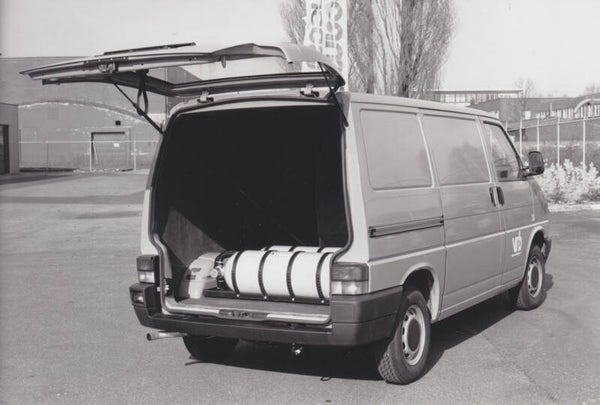 Volkswagen T4 Transporter on LPG, press photo, German, c1992