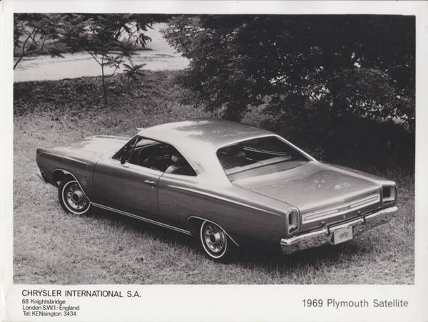 Plymouth Satellite press photo, European, 1969