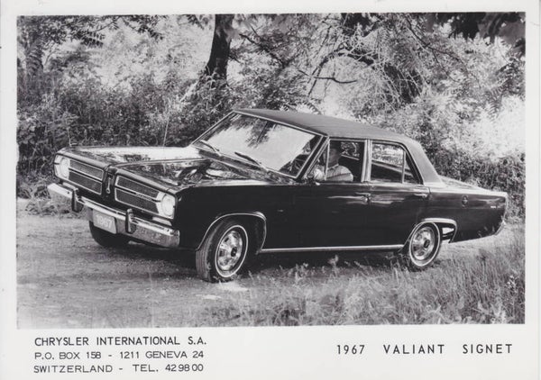 Plymouth Valiant Signet press photo, USA, 1967