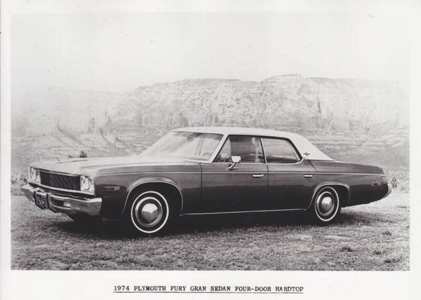 Plymouth Fury Gran Sedan 4-Dr Hardtop press photo, USA, 1974