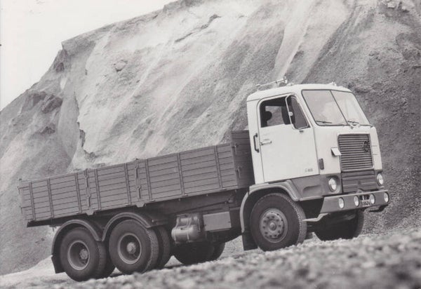 Volvo F88 dump truck, press photo, Sweden, 1970