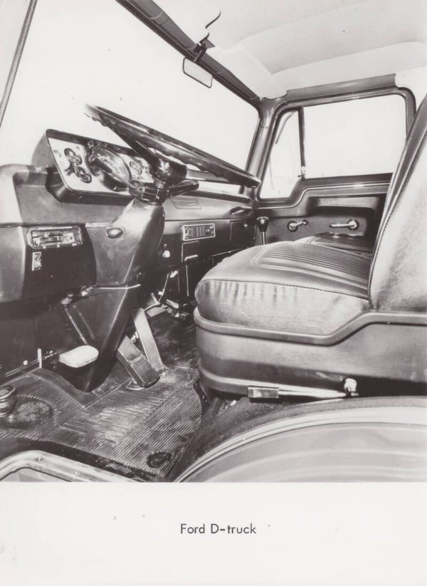 Ford D-truck Cabin interior, press photo, Dutch, 1978
