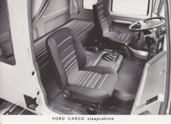 Ford Cargo truck with sleeping cabin, press photo, Dutch, c1981
