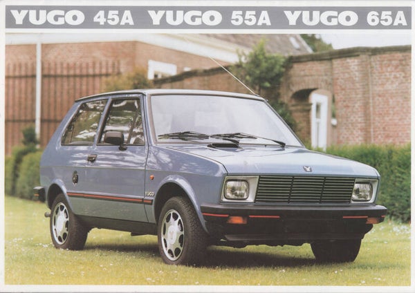 Yugo 45A/55A/65A, brochure, 6 pages, Dutch, c1989