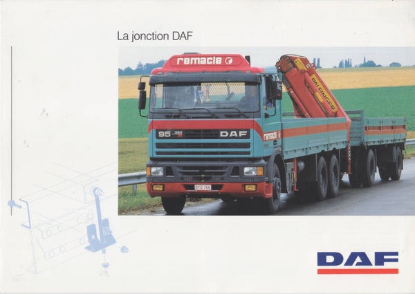 DAF 95 350ATi & program, 4 pages, France, c1989
