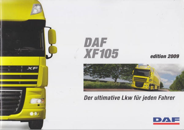 DAF XF105 long haul truck range, 28 pages, German, 08/2009