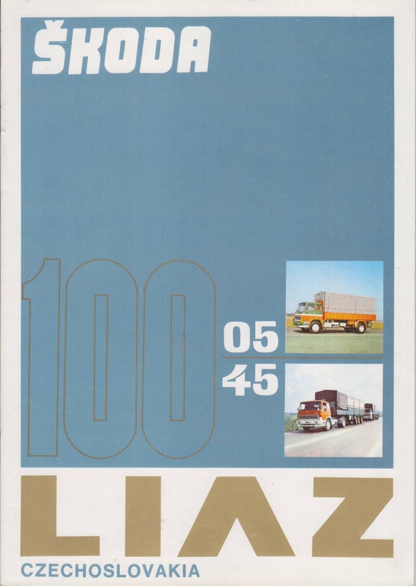 Skoda Liaz 100.45 and 100.05 truck, 24 page brochure, English, c1976
