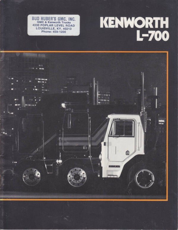 Kenworth L-700 truck, 12 pages, USA, c1975