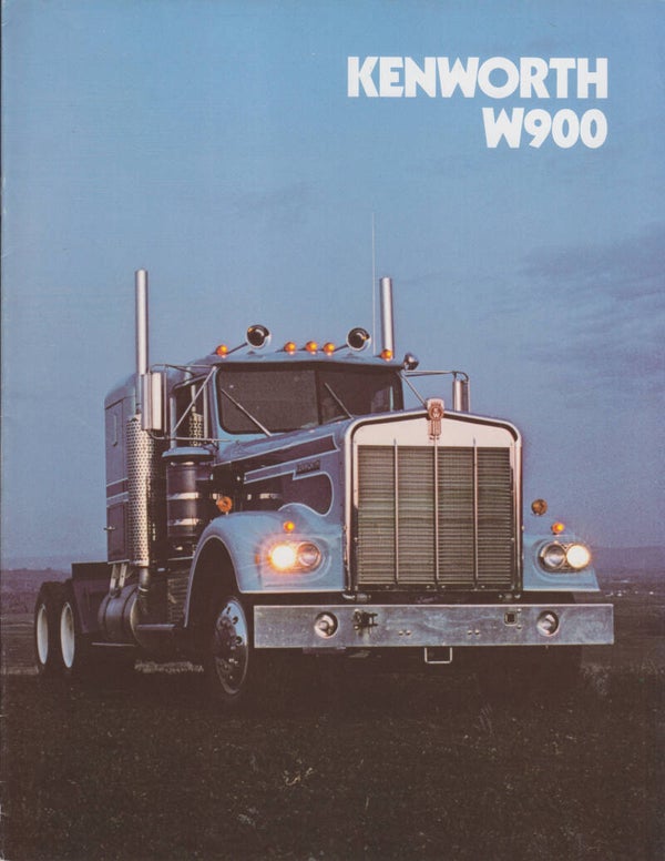 Kenworth W900 truck, 18 pages, USA, 08/1975
