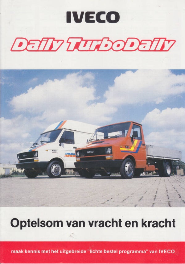 Iveco Daily & TurboDaily program, 4 pages, Dutch, 1/1986