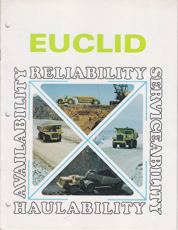 Euclid off-highway haulers program, 12 pages, English, 1972