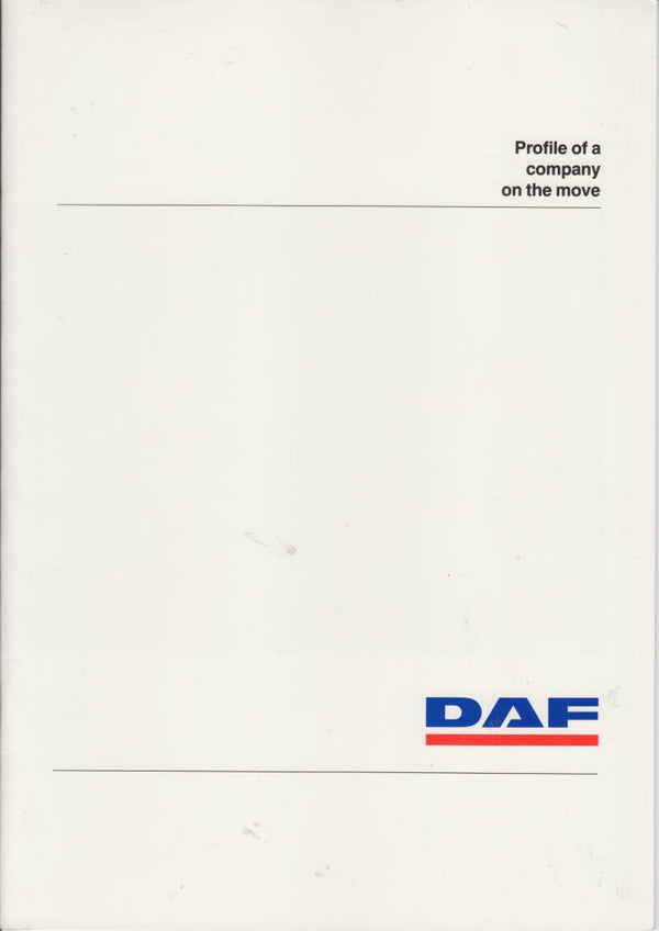 DAF Company Profile brochure, 16 pages, English, 01/1992
