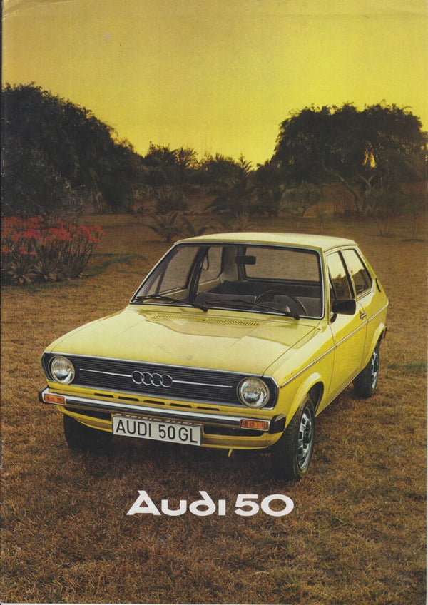 Audi 50 model brochure, 20 pages, Germany, 1/1976