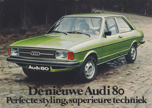 Audi 80 model brochure, 8 pages, Germany, 8/1976