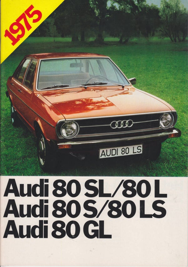 Audi 80 model brochure, 24 pages, Germany, 8/1974