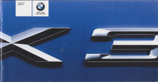 BMWX3 SUV, 36 pages, Dutch, 2004