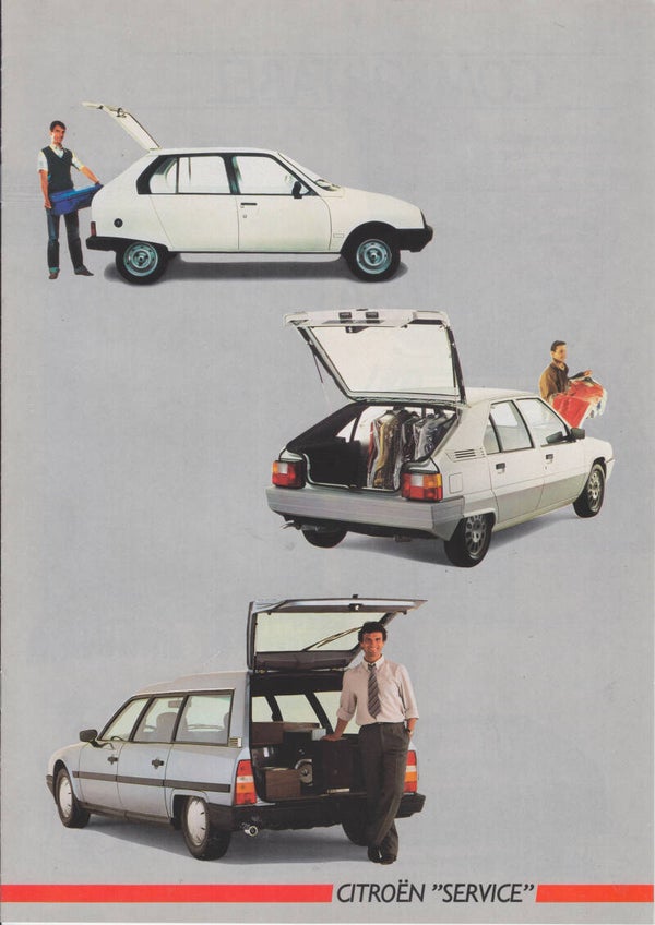 Citroën Service models (light vans), sales brochure, 8 pages, Dutch, 1986