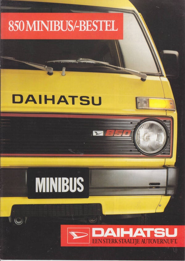 Daihatsu 850 Minibus/Van, sales brochure, 8 pages, Dutch, c1985