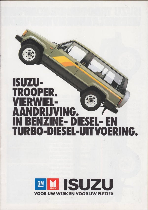 Isuzu Trooper, sales brochure, 12 pages, Dutch, c1985