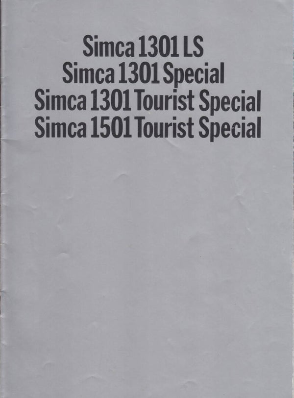 Simca 1301 / 1501 models, sales brochure, 22 pages, NL, 9/1970
